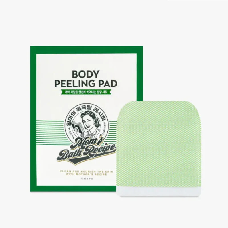 MOM'S BATH RECIPE  BODY PEELING  - BODY PEELING PAD GREEN(8 PIECES)