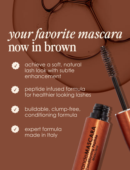 GRANDE COSMETICS GRANDE MASCARA CONDITIONING PEPTIDE BROWN