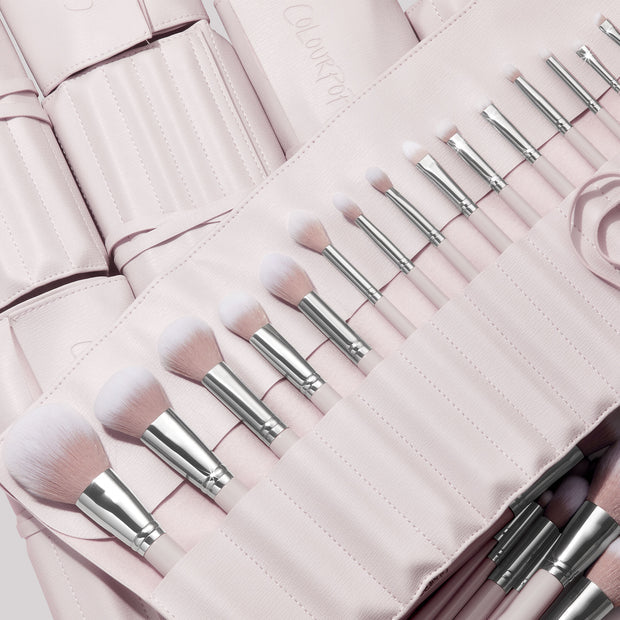 COLOURPOP MAKEUP BRUSH KIT ROLL MAKEUP TOOLS & ACCESSORIES (STONE COLD)