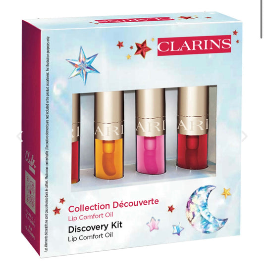 CLARINS LIP OIL DISCOVERY SET OF 4 PIECES