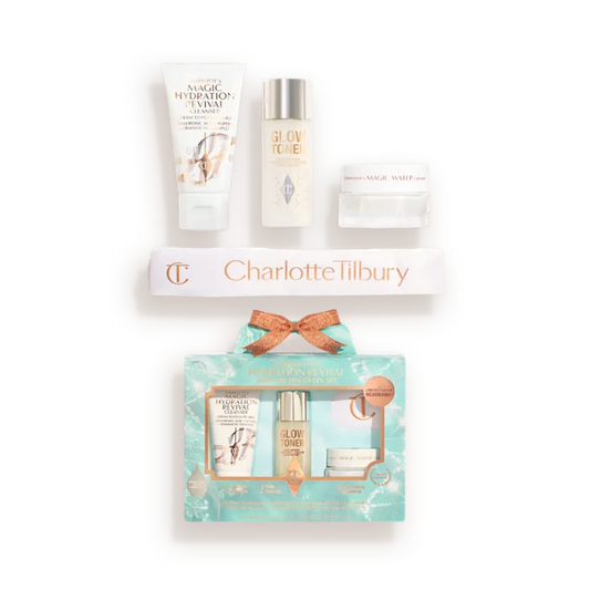 CHARLOTTE TILBURY CHARLOTTE’S HYDRATION REVIVAL SKINCARE DISCOVERY SET TRAVEL SIZE SKINCARE KIT