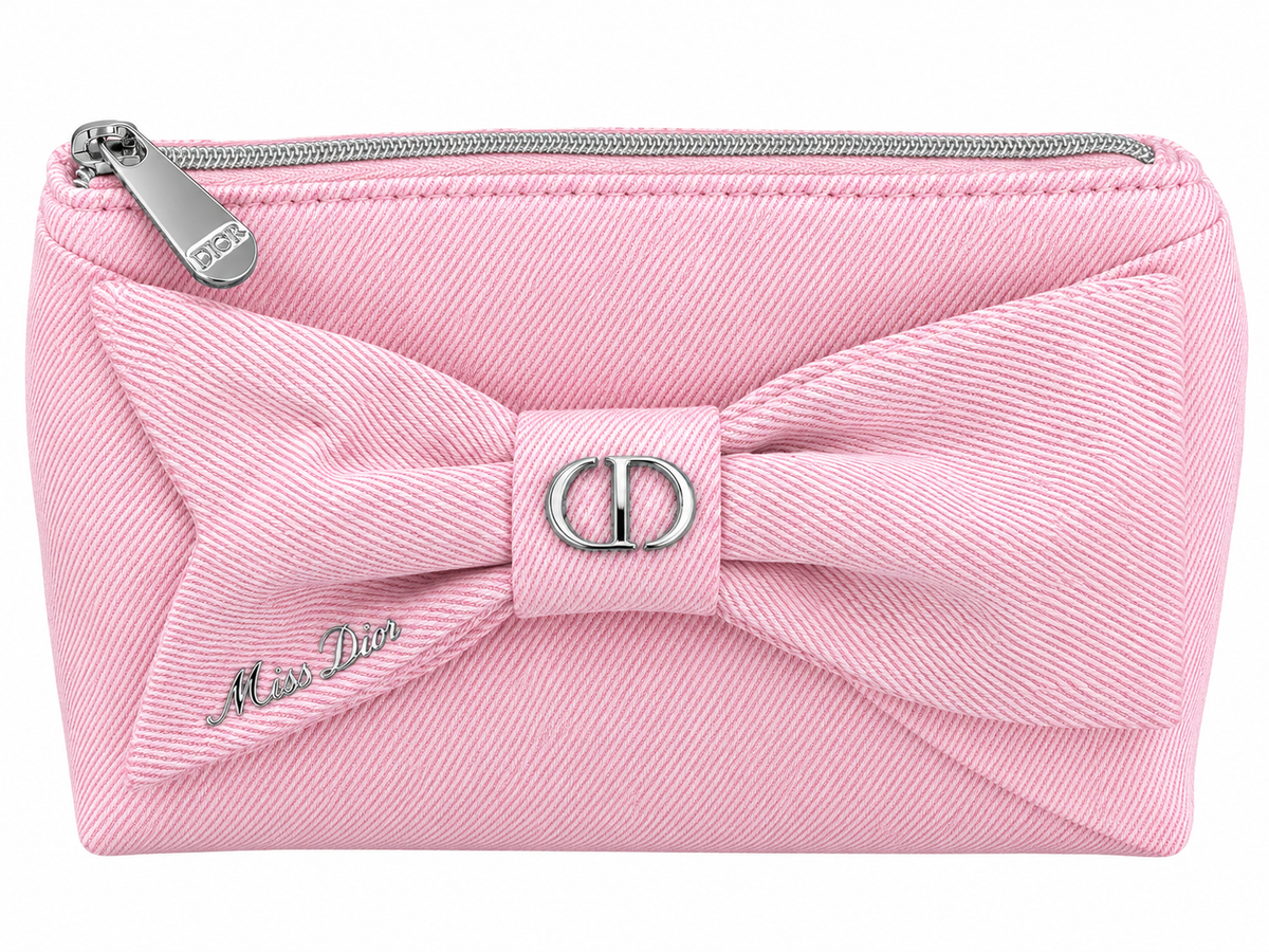 Miss Dior Pink Bow Beauty Pouch Gift Set – Mini Eau de Parfum & Bow Keychain