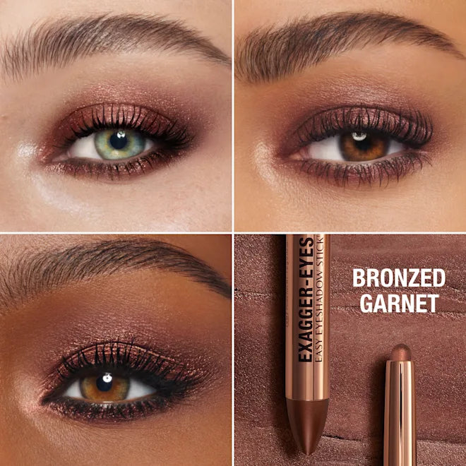 CHARLOTTE EXAGGER-EYES EASY EYESHADOW STICK SATIN DIAMONDS (BRONZED GARNET)