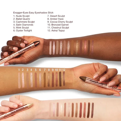 CHARLOTTE EXAGGER-EYES EASY EYESHADOW STICK SATIN DIAMONDS (NUDE SCULPT)