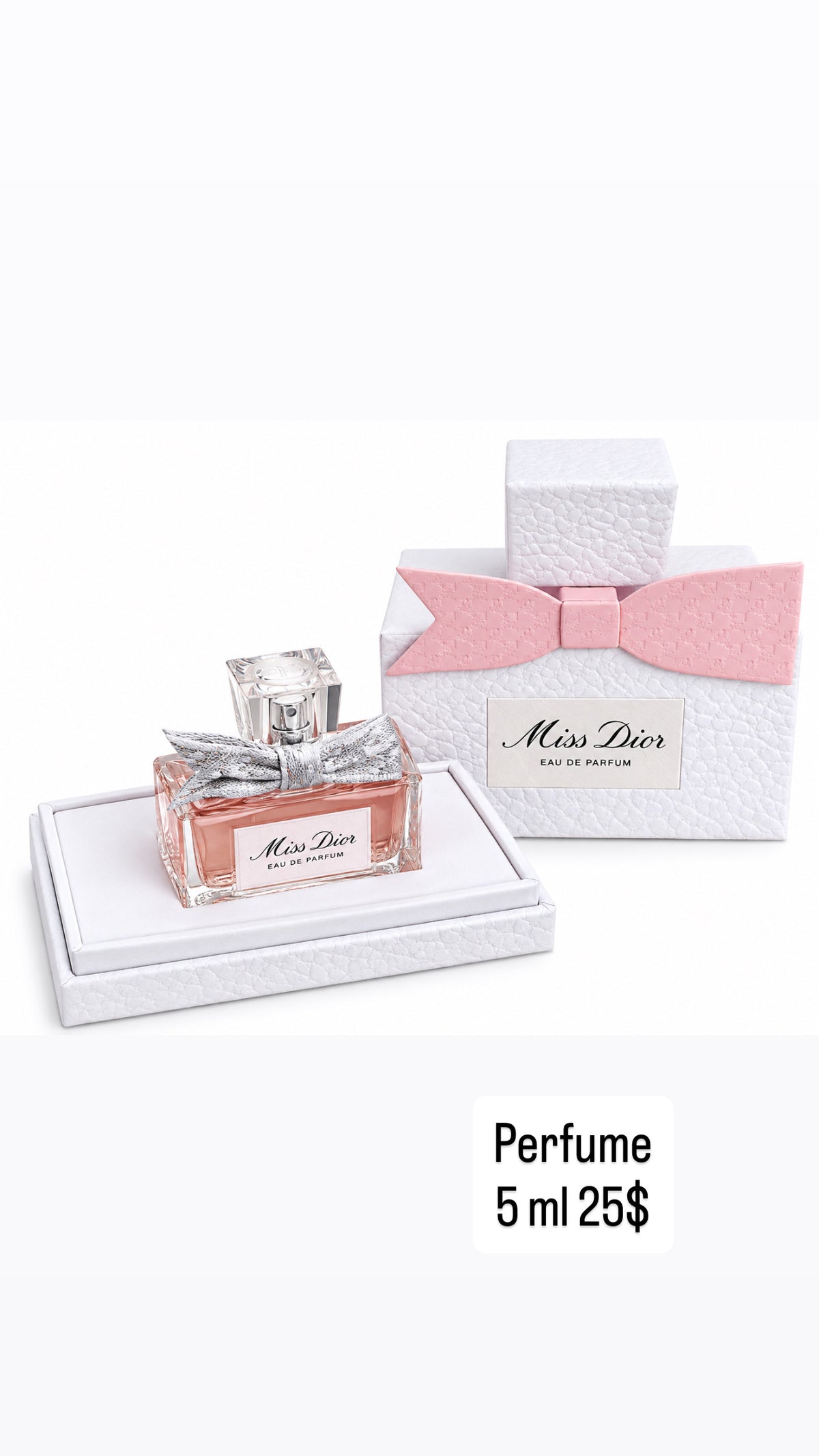 Miss Dior Pink Bow Beauty Pouch Gift Set – Mini Eau de Parfum & Bow Keychain