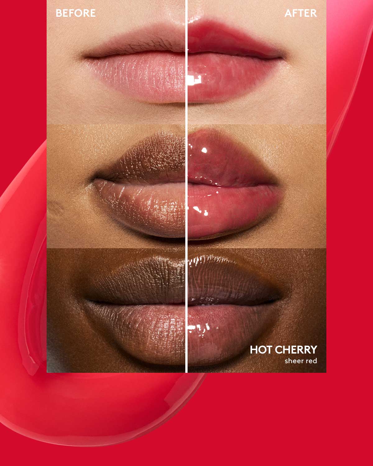 FENTY BEAUTY BY RIHANNA  GLOSS BOMB HEAT UNIVERSAL LIP LUMINIZER + PLUMPER  (hot cherry)