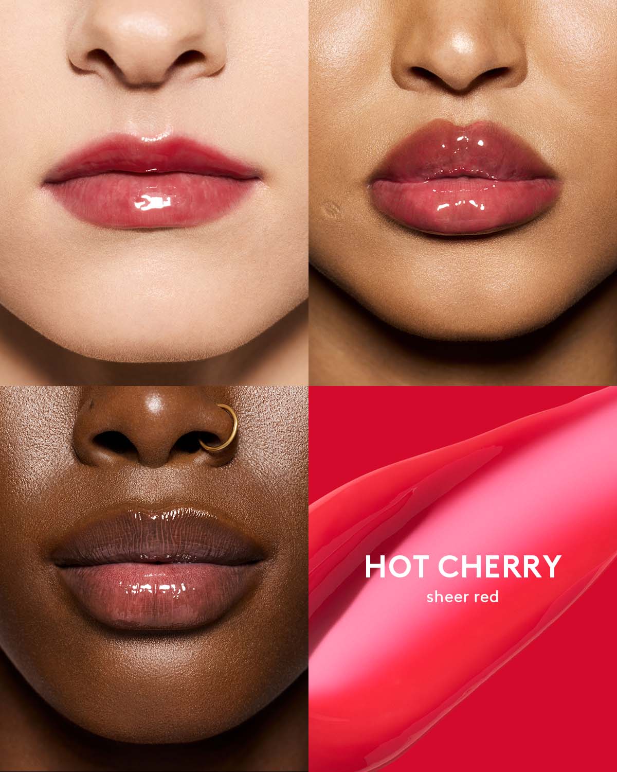 FENTY BEAUTY BY RIHANNA  GLOSS BOMB HEAT UNIVERSAL LIP LUMINIZER + PLUMPER  (hot cherry)