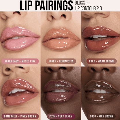 Huda Beauty Faux Filler Extra Shine Lip Gloss (COCO)