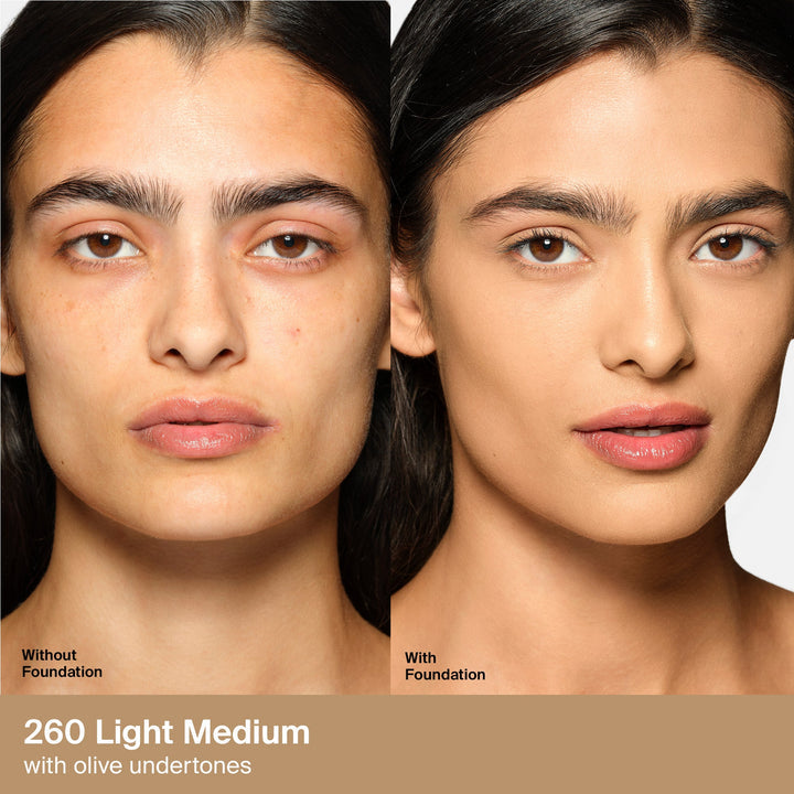 HAUS LABS BY LADY GAGA  TRICLONE SKIN TECH MEDIUM COVERAGE FOUNDATION WITH FERMENTED ARNICA (260 LIGHT MEDIUM COOL)