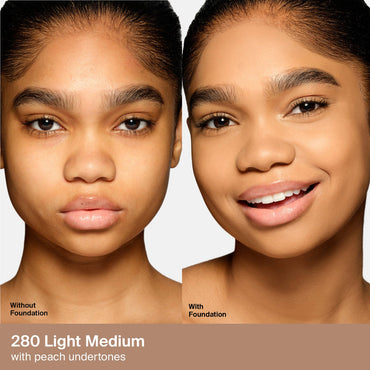 HAUS LABS BY LADY GAGA  TRICLONE SKIN TECH MEDIUM COVERAGE FOUNDATION WITH FERMENTED ARNICA (280 Light Medium Neutral )