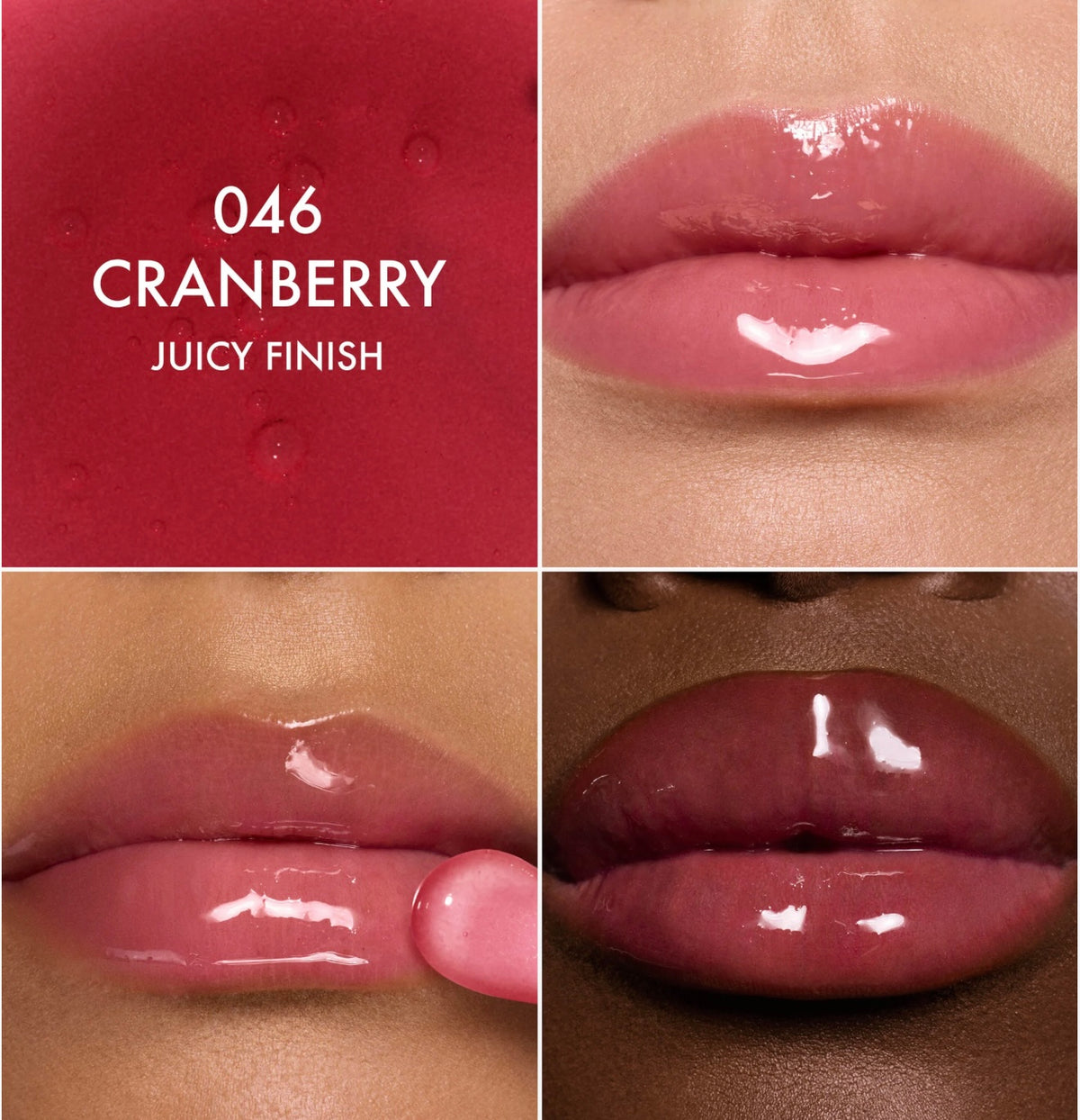 CHRISTIAN DIOR ADDICT LIP GLOW OIL HYDRATING LIP OIL HIGH SHINE GLOSS (046 CRANBERRY JUICY)