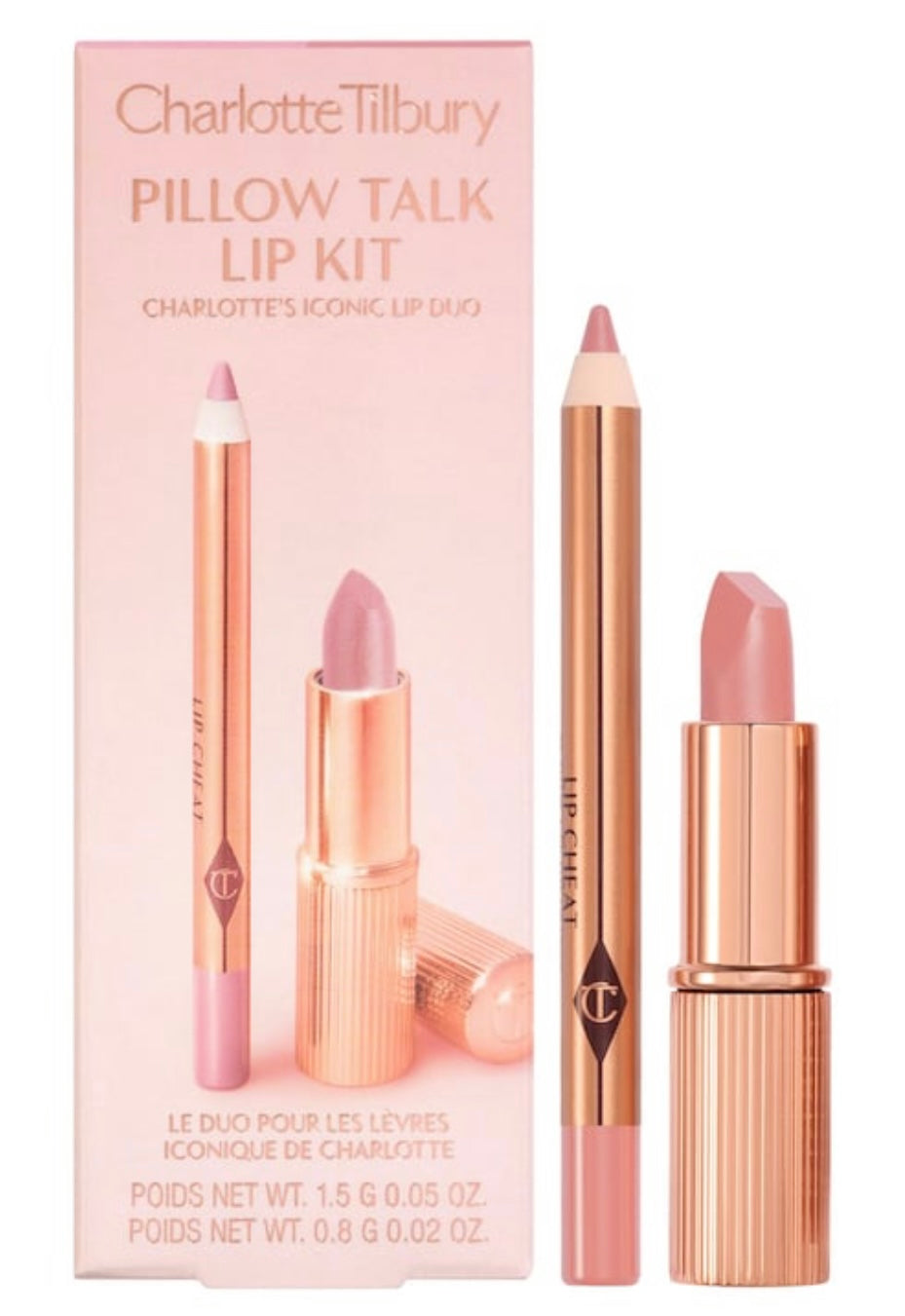 CHARLOTTE TILBURY PILLOW TALK LIP KIT (PILLOW TALK FAIR + KISSING PILLOW TALK FAIR)