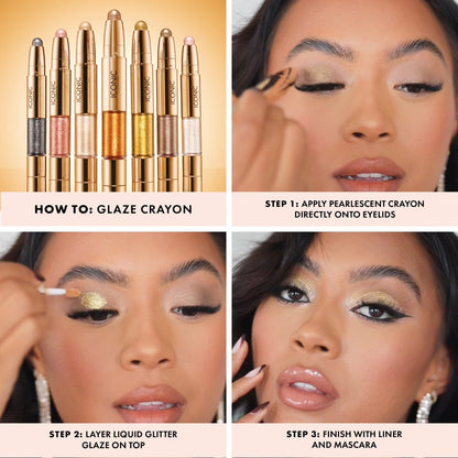Iconic London  Glaze Dual Ended Eyeshadow Crayon (LAVACOPPER)