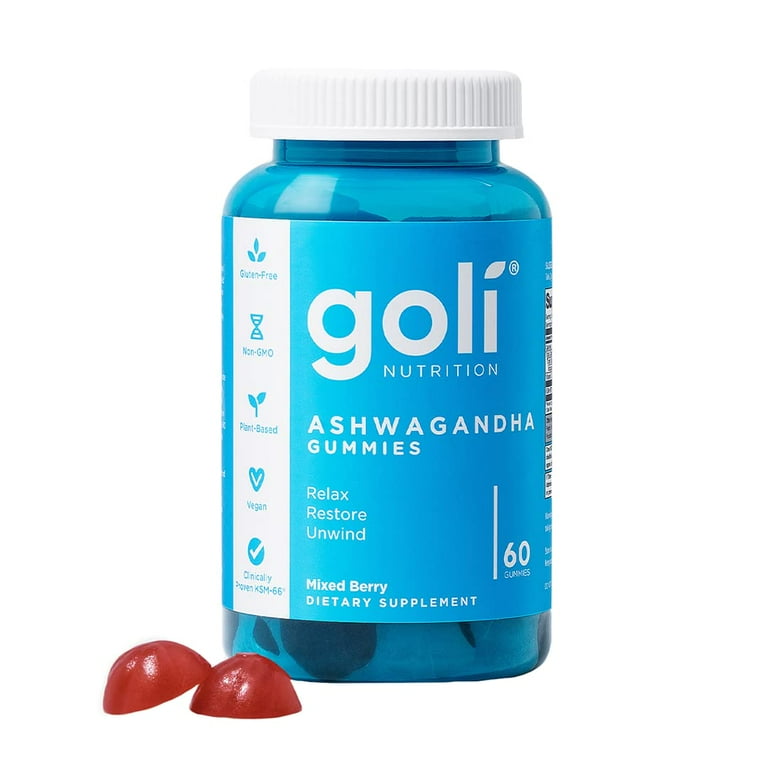 GOLI NUTRITION ASHWAGANDA GUMMIES RELAX RESTORE UNMIND