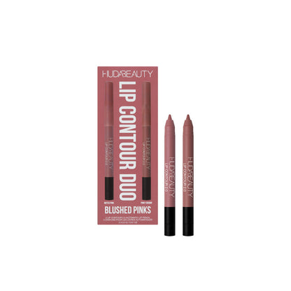 HUDA BEAUTY LIP CONTOUR DUO  BLUSHED PINKS(MUTED PINK-PINKY BROWN)
