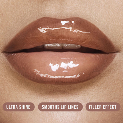 Huda Beauty Faux Filler Extra Shine Lip Gloss (COCO)