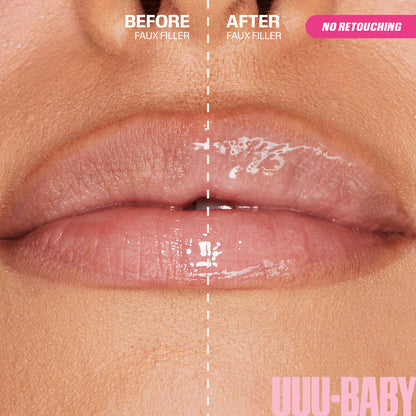 Huda Beauty Faux Filler Extra Shine Lip Gloss (UUU-BABY)