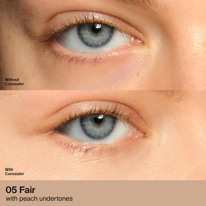 HAUS LABS BY LADY GAGA  TRICLONE SKIN TECH HYDRATING + DE-PUFFING CONCEALER WITH FERMENTED ARNICA (05 fair peach)