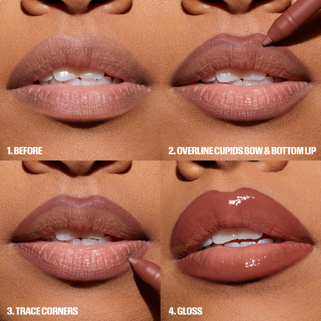 HUDA BEAUTY PINK KIT JUICY BOMBSHELL LIP DUO (LIP LINER PINKY BROWN  + BOMBSHELL)