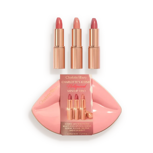 CHARLOTTE TILBURY HOLLYWOOD ICONIC MINI LIP TRIO TRAVEL SIZE LIP KIT