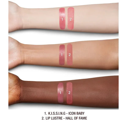 CHARLOTTE TILBURY ICON BABY FRESH PINK GLOSS AND PINK LIPSTICK DUO (ICON BABY/HALL OF FAME)