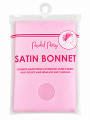 PACKED PARTY SATIN BONNET PINK BONNET MADE FROM LUXURIOUS SATIN FABRIC