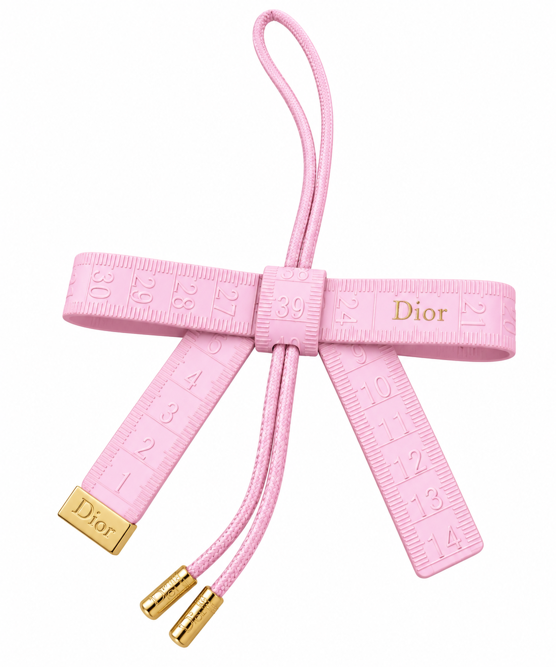 CHRISTIAN DIOR PINK MEASURING TAPE BOW BAG ACCESORIES