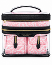 VICTORIA SECRET BLACK  WHITE PINK MAKEUP BAG OF 4 PIECES