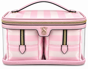 VICTORIA SECRET  BLACK LIGHT PINK  MAKEUP BAG OF 3 PIECES