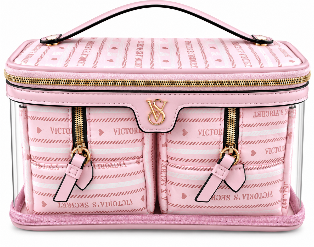 VICTORIA SECRET  LIGHT pink MAKEUP BAG OF 3 PIECES