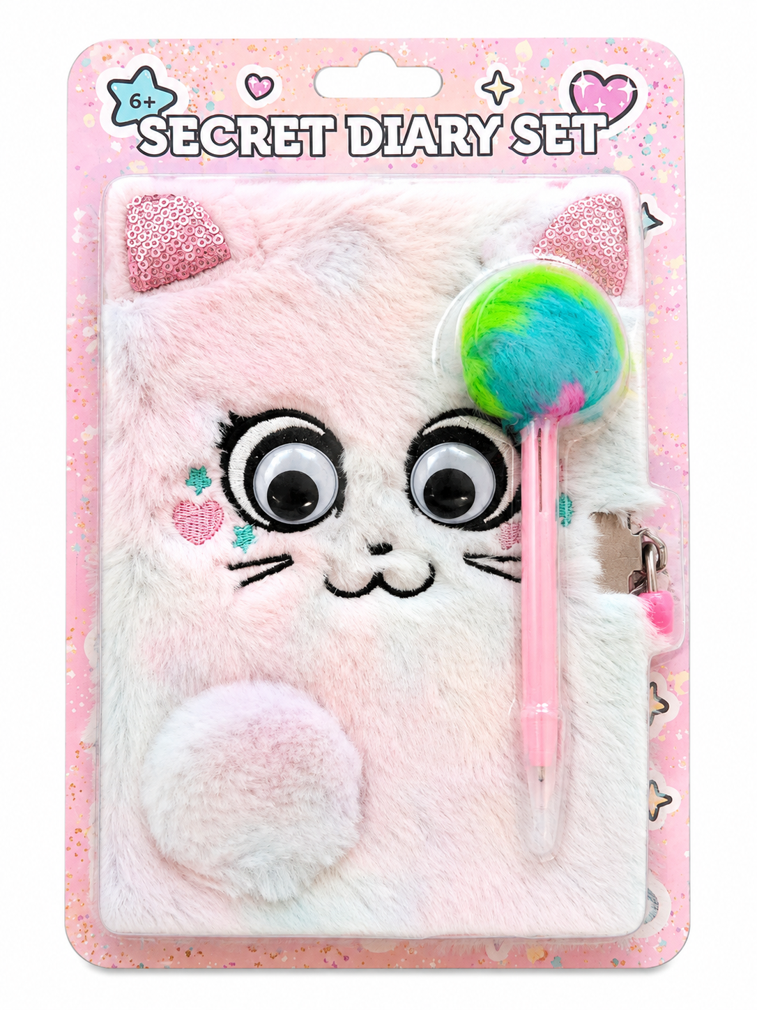 SECRET DAIRY SET ONE NOTE BOOK AND PEN CAT