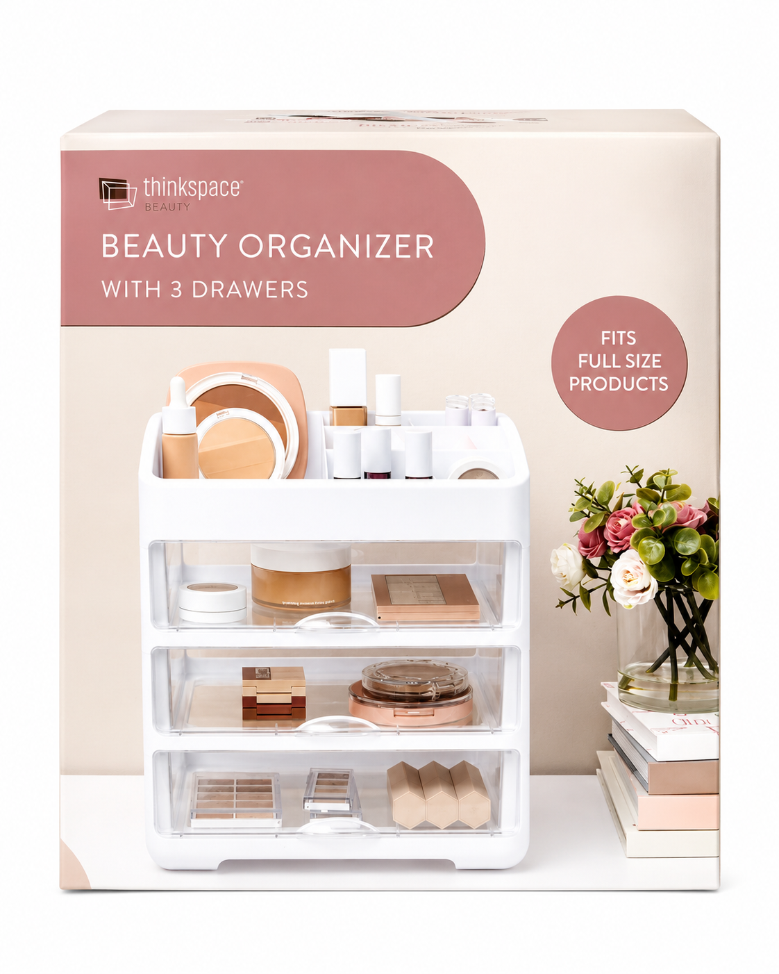 BEAUTY ORGANIZER WITH 3 DRAWERS FIR FULL SIZE PRODUCTS