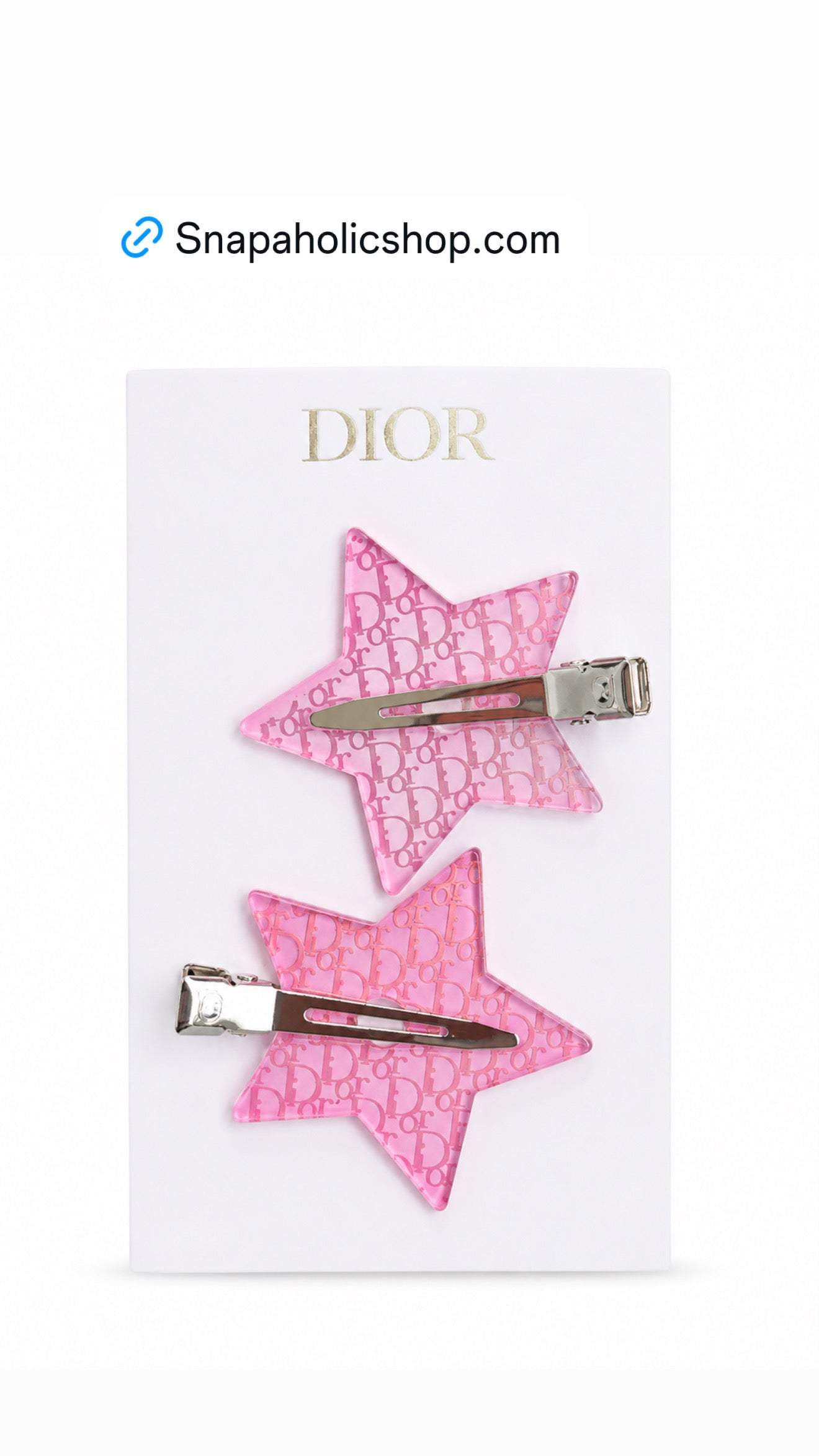 CHRISTIAN DIOR STAR PINK HAIR CLIPS