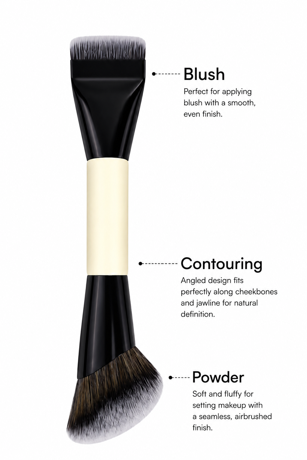 MAKEUP BRUSH DUO POWDER & BLUSH CONTOURING