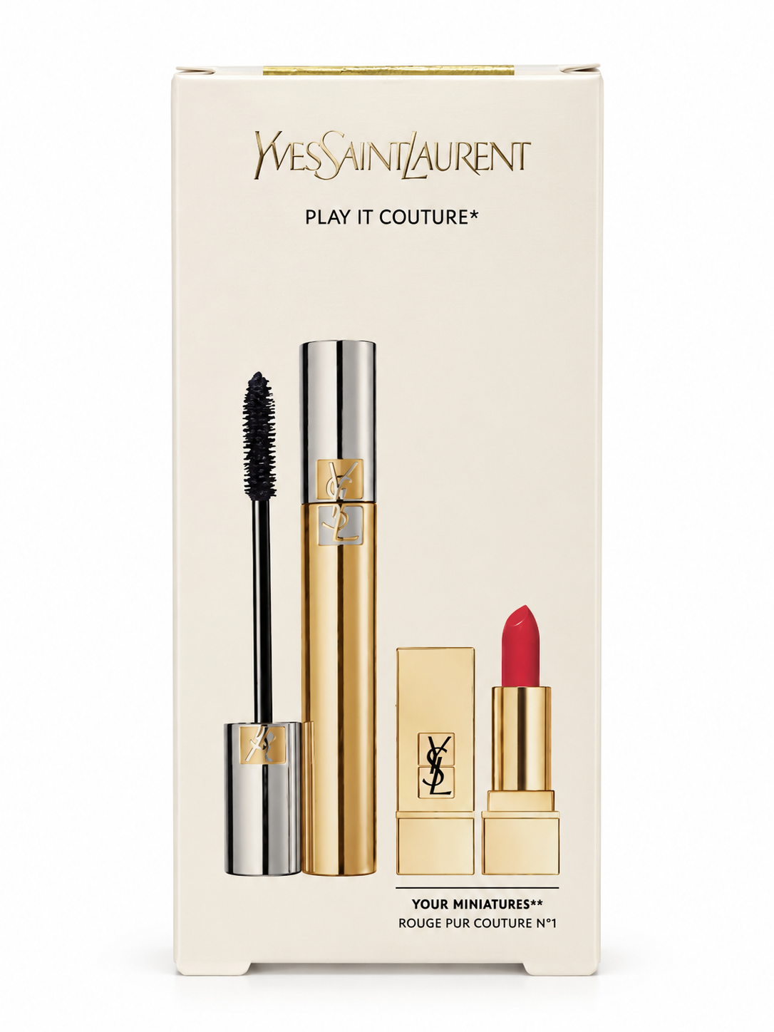 YVES SAINT LAURENT PLAY IT COUTURE ROUGE POUR. KIT NUMBER 1