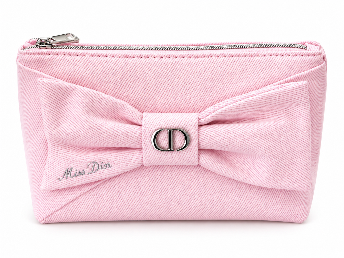 CHRISTIAN DIOR MISS DIOR PINK BOW COSMETICS POUCH