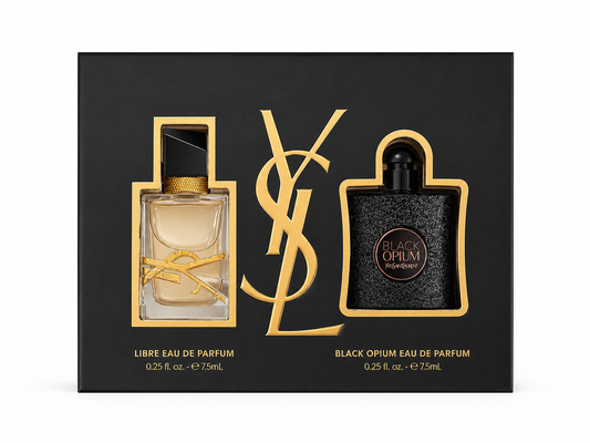 YVES SAINT LAURENT MINI LIBRE + BLACK OPIUM EAU DE PARFUM