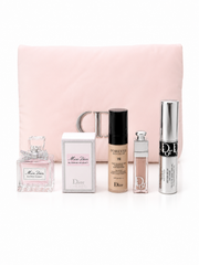 CHRISTIAN DIOR LIMITED EDITION PUFFY PINK BAG WITH 4 PIECES