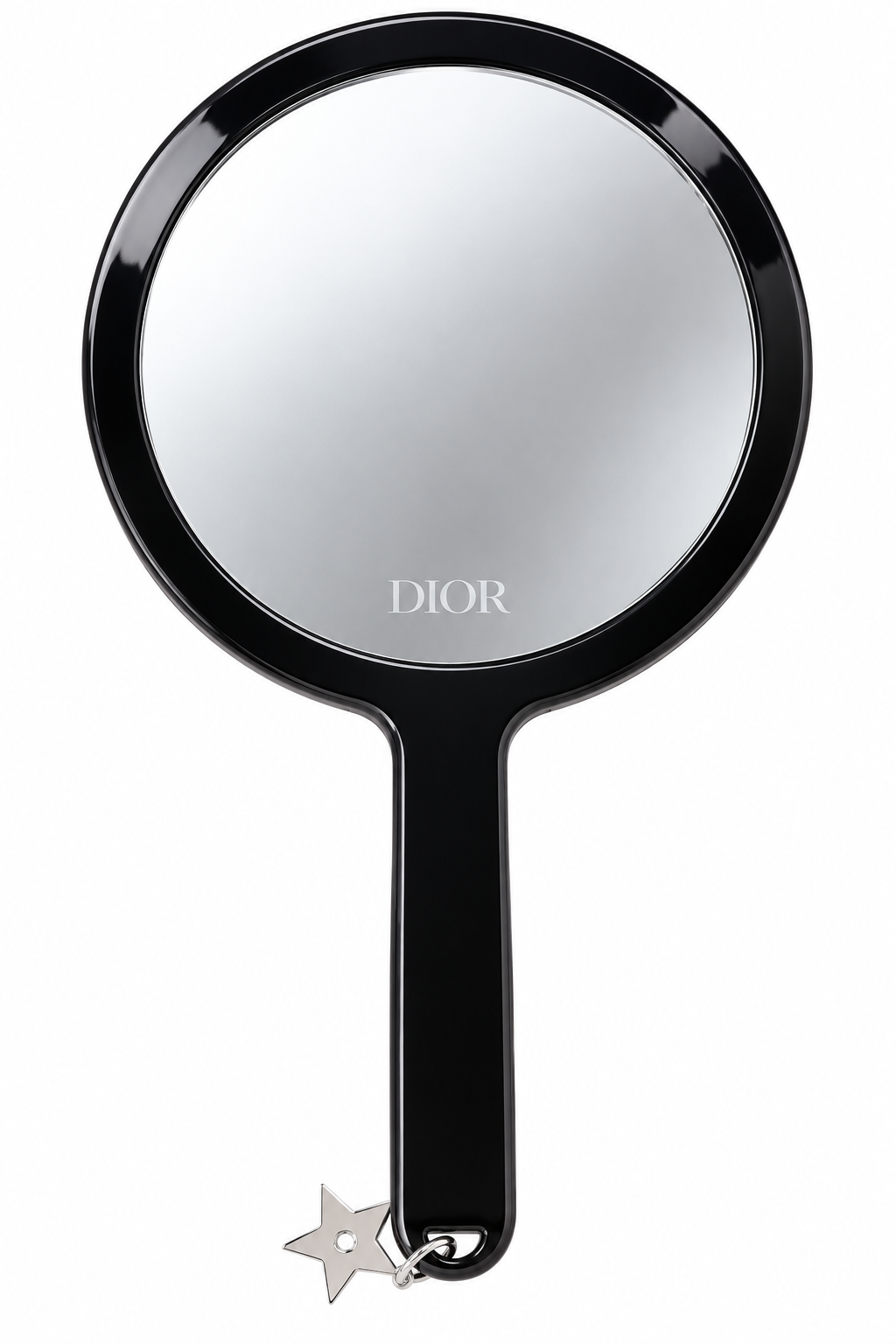 CHRISTIAN DIOR HAND MIRROR BLACK WITH STAR CHARM