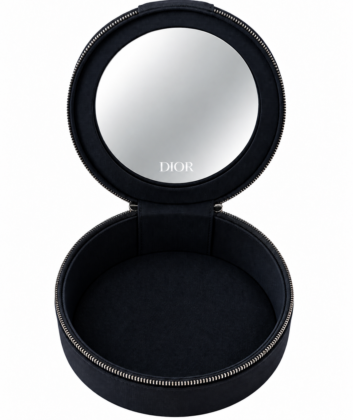 CHRISTIAN DIOR ROUND BEAUTY CASE WITH BUILT IN MIRROR