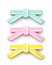 CHRISTIAN DIOR BOW HAIR CLIP DIOR SETOF 3PIECES