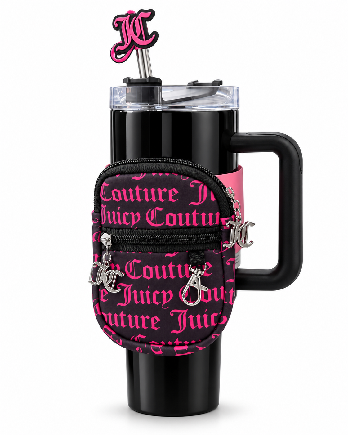 JUICY COUTURE LUXE TUMBLER WITH MINI POUCH & CHARM