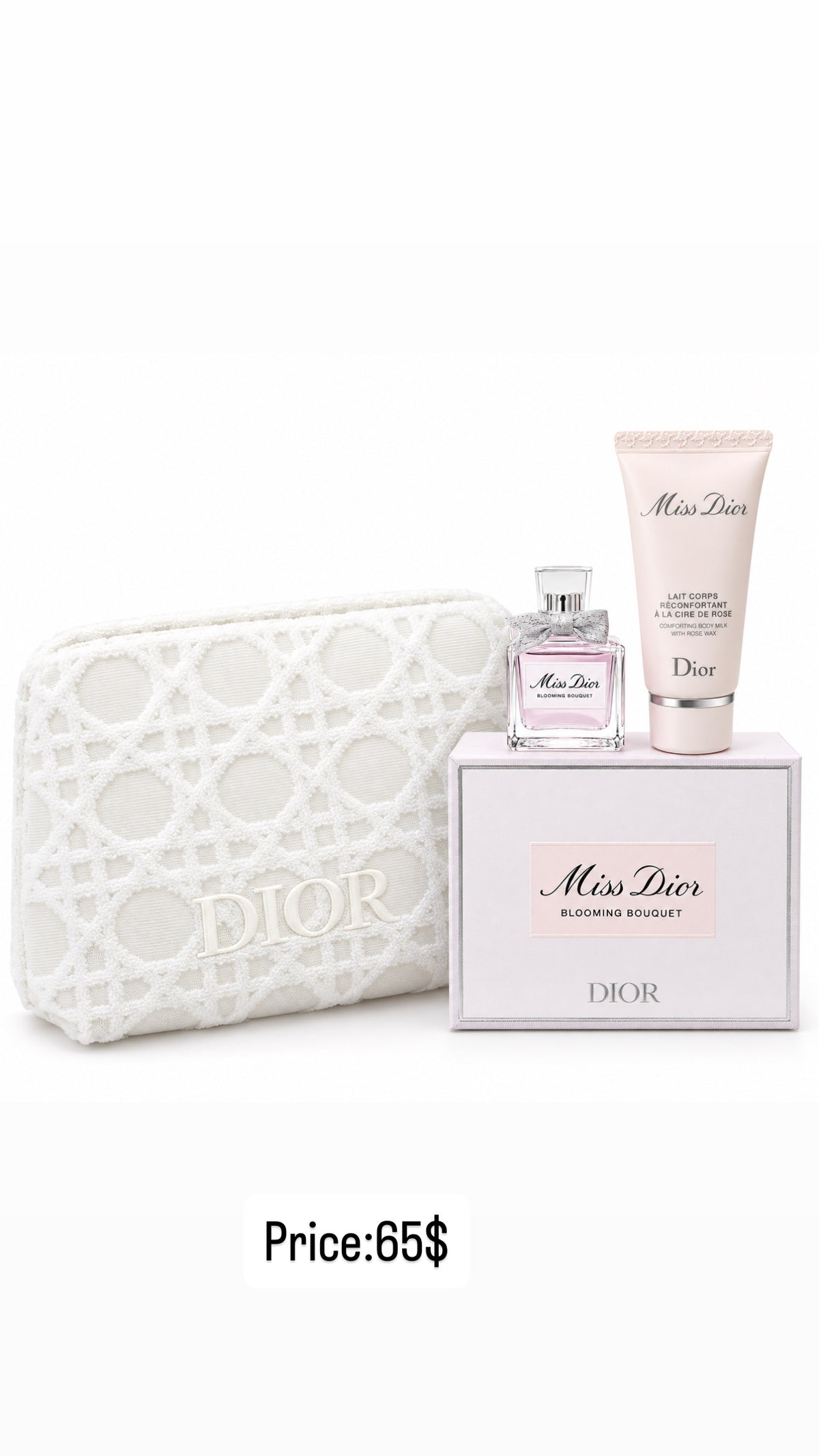 CHRISTIAN DIOR WHITE TROUSSE + 2 MINIS