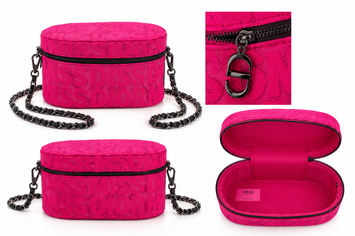 CHRISTIAN DIOR MISS DIOR PINK BAG WITH CHAIN