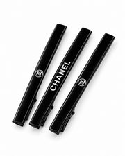 CHANEL LOGO HAIR CLIP BLACK 3 PIECES