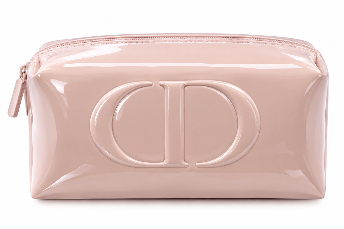 CHRISTIAN DIOR PINK PATENT COSMETIC POUCH