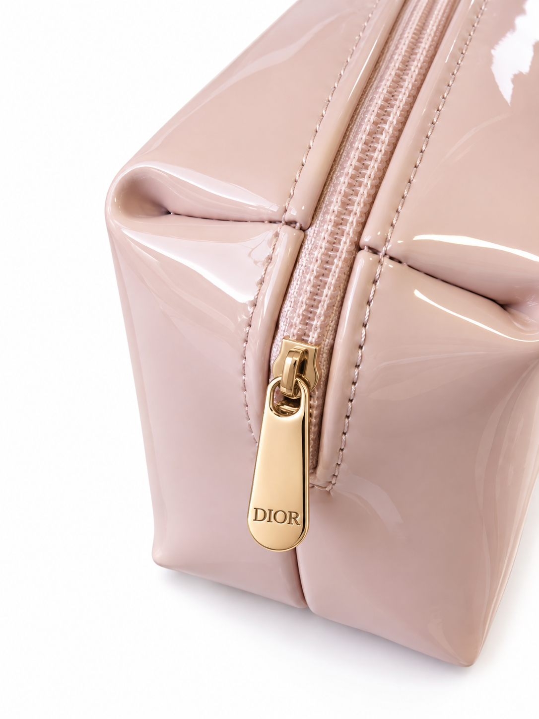 CHRISTIAN DIOR PINK PATENT COSMETIC POUCH