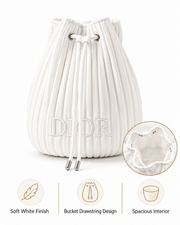 CHRISTIAN DIOR BUCKET DIOR WHITE BAG
