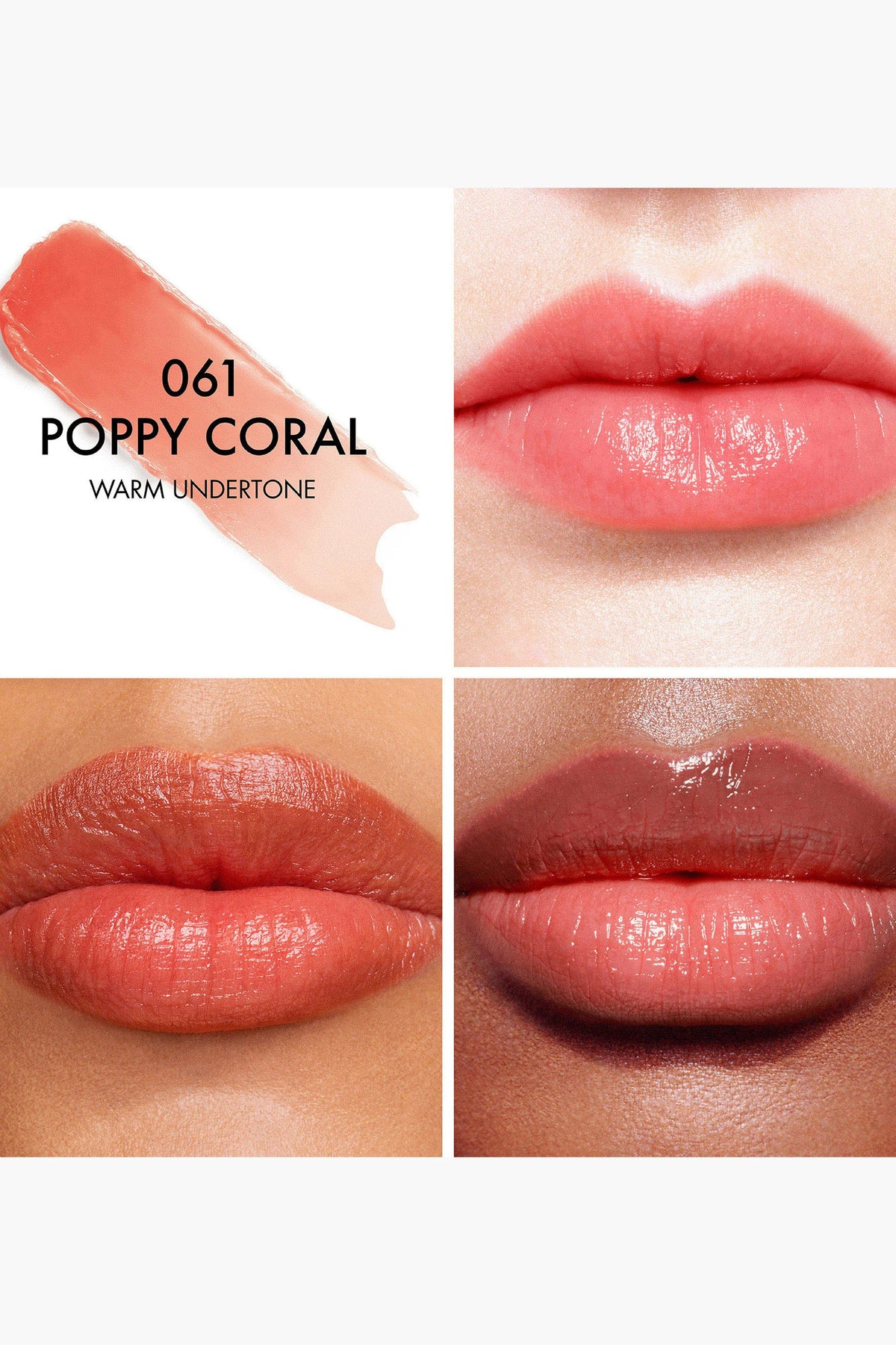 CHRISTIAN DIOR LIP GLOW LIP BALM HYDRATION (061 POPPY CORAL)
