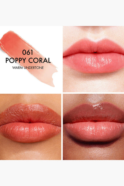 CHRISTIAN DIOR LIP GLOW LIP BALM HYDRATION (061 POPPY CORAL)